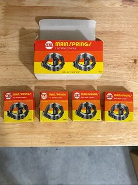 SLR Mainsprings for Wall Clocks - Red & Yellow Boxed Set VINTAGE